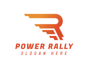 Rally - Rushing Orange R logo design