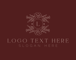 Eco - Floral Flower Cosmetics logo design