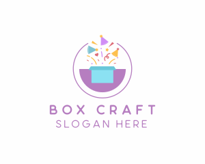 Box - Gift Box Confetti logo design