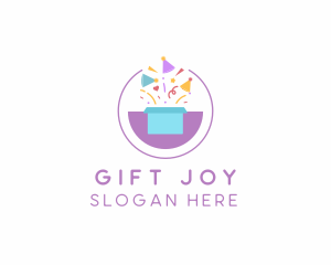 Gift Box Confetti logo design