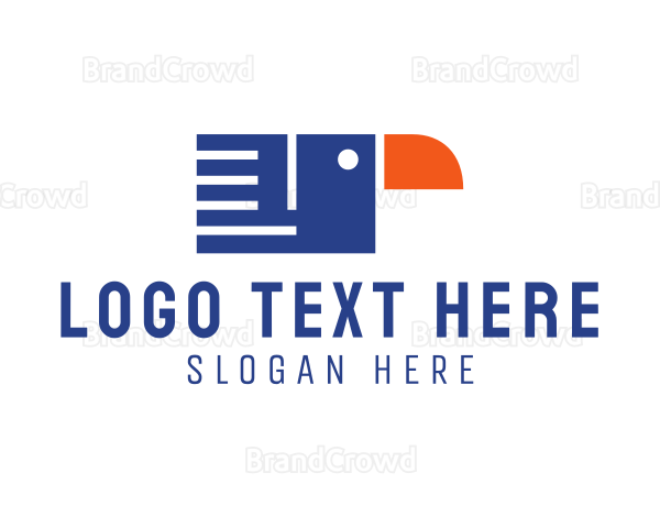 Geometric Bird Document Logo