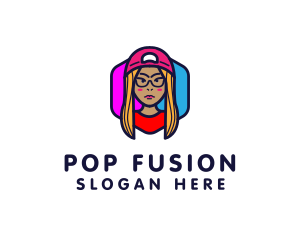 Pop - Girl Vlogging Character logo design