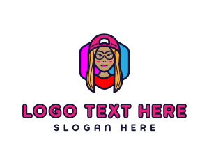 Girl - Girl Vlogging Character logo design