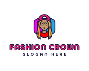 Girl Vlogging Character logo design