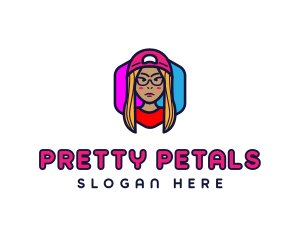 Girl Vlogging Character logo design