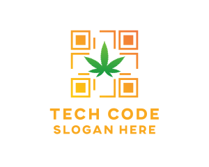 Code - Marijuana Drug Weed logo design