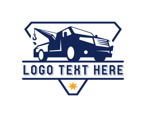 Towing - Trucking Freight Vehicle logo design