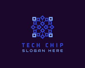 Cyber Technology Microchip logo design