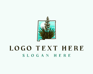 Carlsbad Caverns - New Mexico Yucca Plant logo design