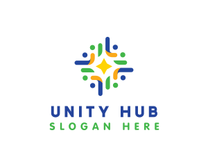 People Community Star logo design