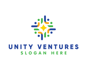 Partnership - People Community Star logo design