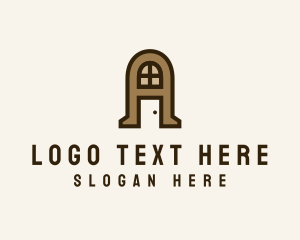 Carpenter - Letter A Home Realty logo design