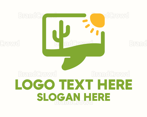 Desert Message Bubble Logo