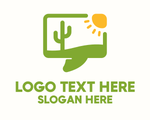 Connect - Desert Message Bubble logo design