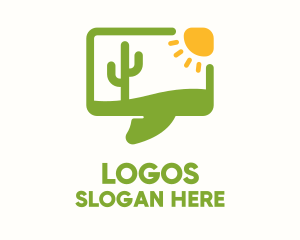 Mobile Application - Desert Message Bubble logo design