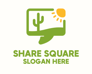 Share - Desert Message Bubble logo design