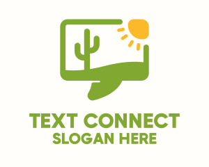 Texting - Desert Message Bubble logo design