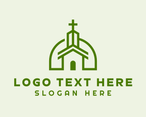 Preaching - Green Cross Religion logo design