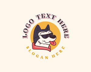 Scarf - Cool Dog Sunglasses logo design