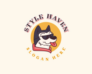 Shelter - Cool Dog Sunglasses logo design