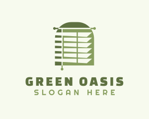 Green Blinds Jalousie logo design