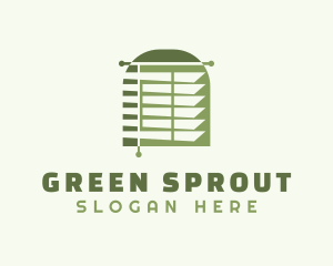 Green Blinds Jalousie logo design