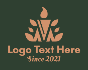 Candlewick - Organic Boho Candle logo design