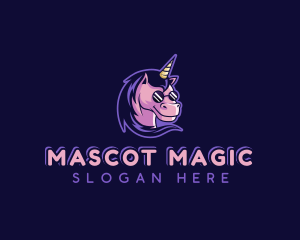 Mascot - Unicorn Sunglasses Mascot logo design