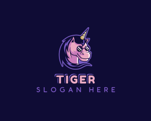 Gaming - Unicorn Sunglasses Mascot logo design