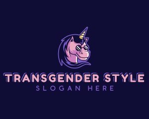 Unicorn Sunglasses Mascot logo design