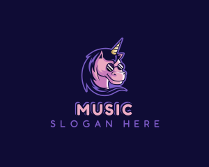 Mascot - Unicorn Sunglasses Mascot logo design