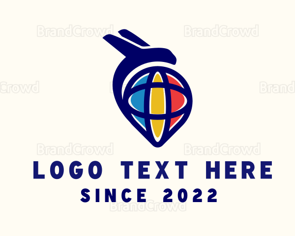 Global Travel Location Pin Logo