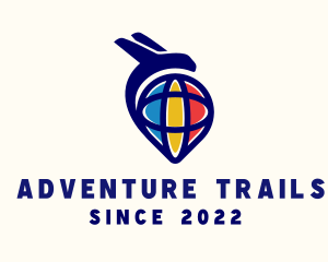 Global Travel Location Pin logo design