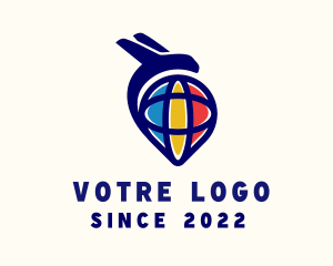 Vacation - Global Travel Location Pin logo design