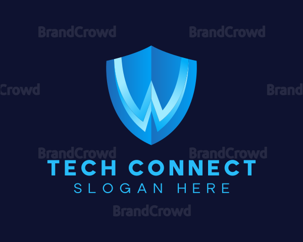 Shield Brand Letter W Logo