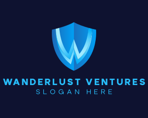 Shield Brand Letter W logo design