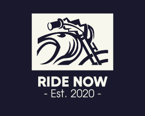 Riding Motorbike Gang logo design