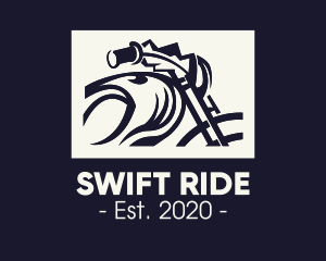 Riding Motorbike Gang logo design