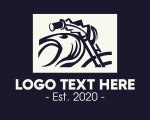 Transportation - Riding Motorbike Gang logo design