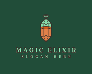 Potion - Diamond Glass Bottle logo design