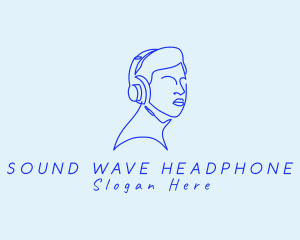 Headphone - Audio Headphone Guy logo design