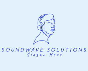 Audio - Audio Headphone Guy logo design