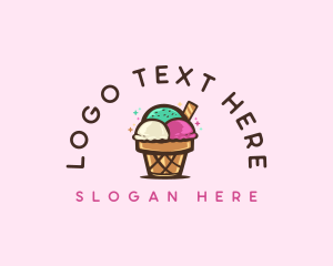 Cone - Ice Cream Cup Dessert logo design