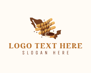 Map - Mexican Churros Snack logo design