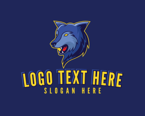 Fangs - Blue Wolf Alpha logo design