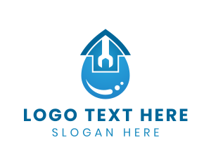 Leak - Plumbing Repair House logo design