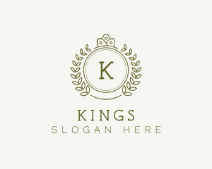 Royal Crown Wreath logo design