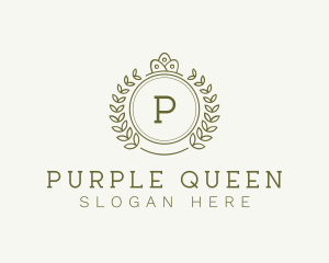 Royal Crown Wreath logo design