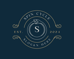 Ouroboros Snake Cycle logo design