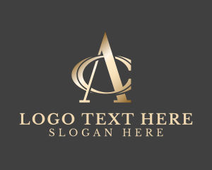 Monogram - Metallic Luxury Brand logo design